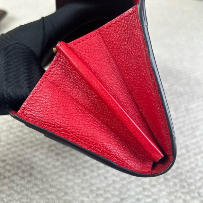 LV路易威登 Pallas老花拼紅色長款錢包 經典老花拼紅色設計 金色五金 容量大 卡位多 日常實用-14