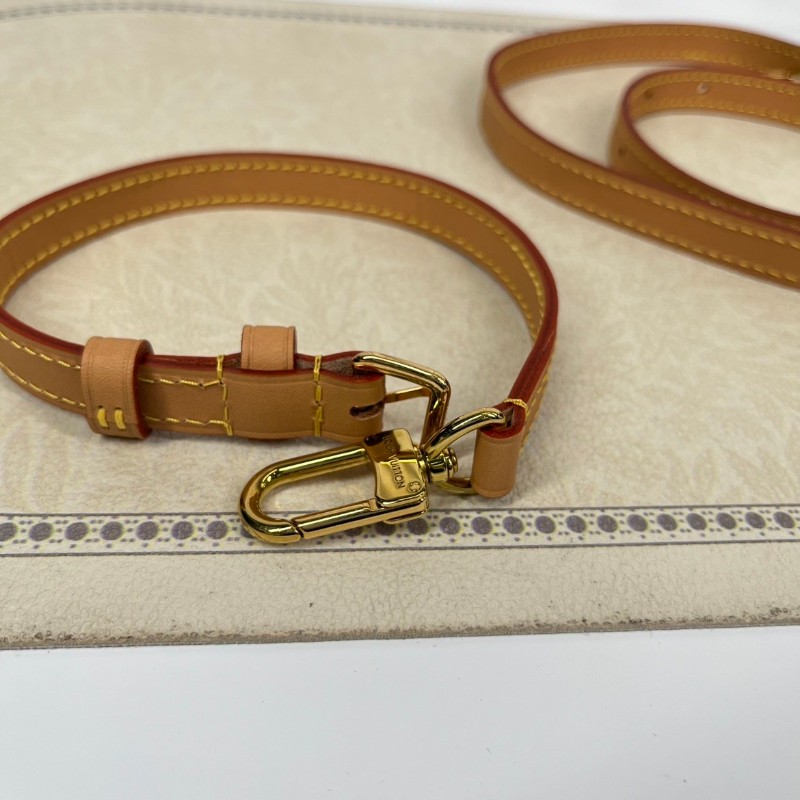 zzz LV路易威登  Speedy Nano 經典老花可拆卸可調節肩帶 棕色帆布塗層拼牛皮飾邊 枕頭包單肩斜挎手提包-14