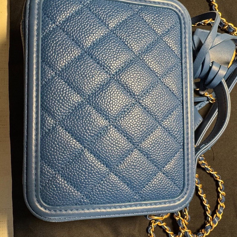 【98新✨秒殺優惠價🈹】Chanel香奈兒vanity case藏藍色相機包小號荔枝皮-2