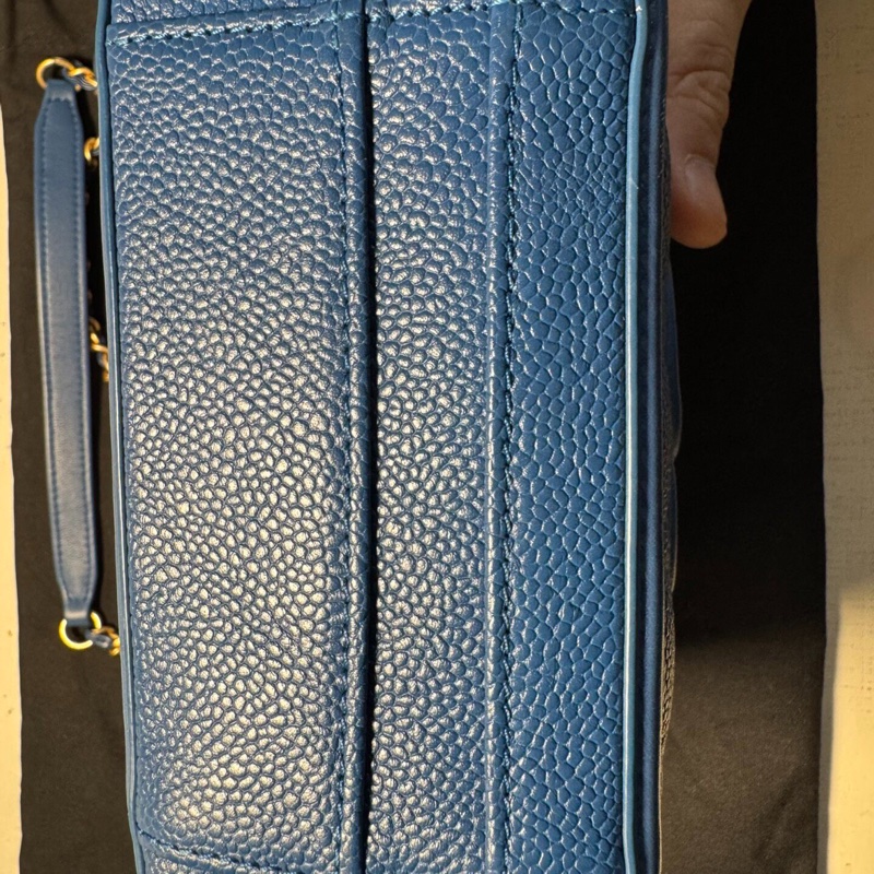 【98新✨秒殺優惠價🈹】Chanel香奈兒vanity case藏藍色相機包小號荔枝皮-5