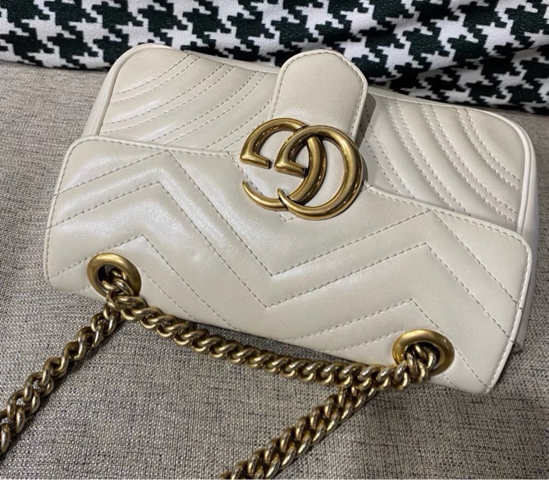 【94新 ✨ 全網最低價！】GUCCI古馳白金marmont馬蒙22單肩斜挎包-5