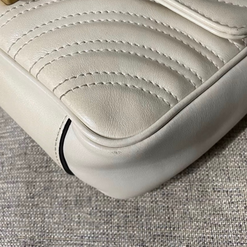 【94新 ✨ 全網最低價！】GUCCI古馳白金marmont馬蒙22單肩斜挎包-10