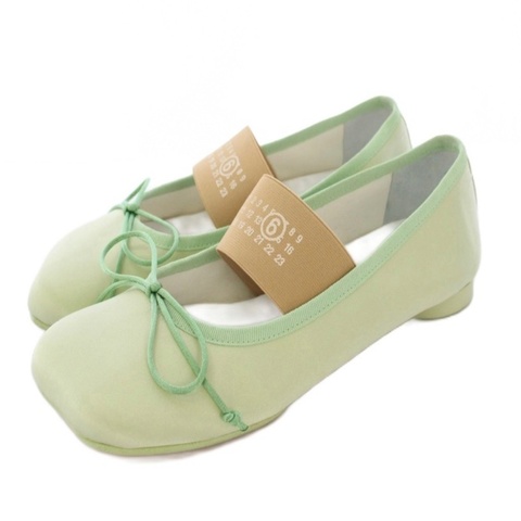 MM6 Maison Margiela  芭蕾舞鞋 彈力帶 蘋果綠