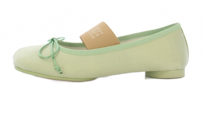 MM6 Maison Margiela  芭蕾舞鞋 彈力帶 蘋果綠-9