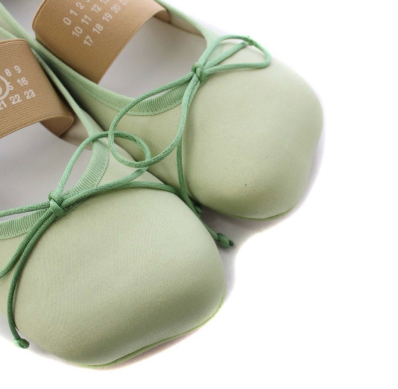 MM6 Maison Margiela  芭蕾舞鞋 彈力帶 蘋果綠-3