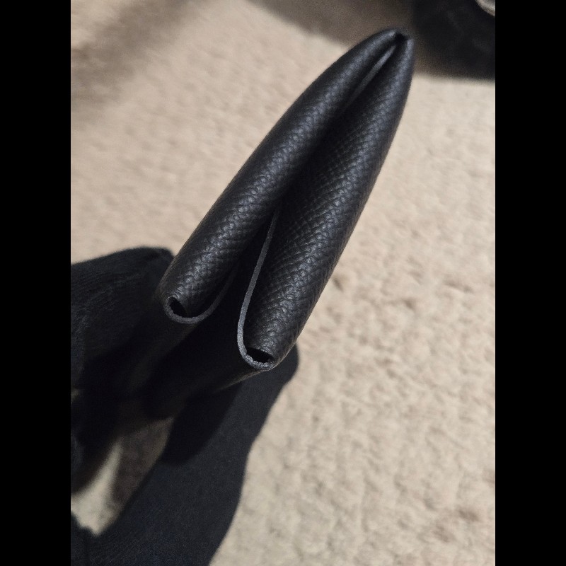 Hermes 愛馬仕 黑色雙層小皮夾 Calvi duo-16