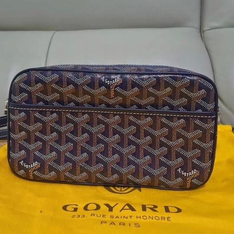 【97新 ✨ 全網最低價!】24年編碼 Goyard戈雅 Cap-Vert相機包 藍色老花 小號 (購前先查詢庫存❤️)