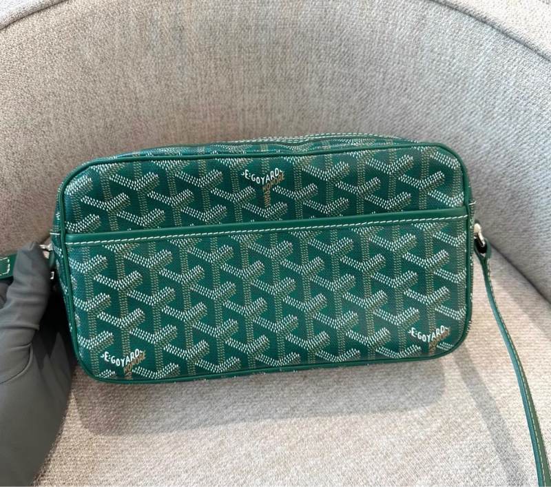 【97新 ✨ 全網最低價！】Goyard戈雅 Cap-Vert相機包 綠色老花 小號-0