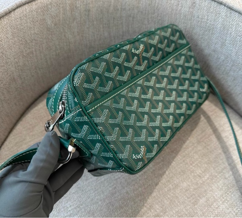 【97新 ✨ 全網最低價！】Goyard戈雅 Cap-Vert相機包 綠色老花 小號-1