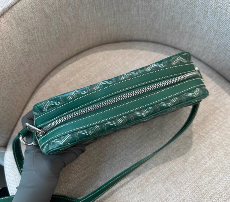 【97新 ✨ 全網最低價！】Goyard戈雅 Cap-Vert相機包 綠色老花 小號-4