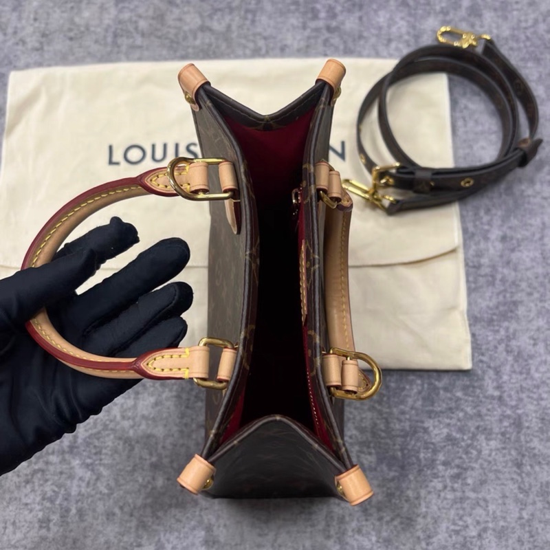 【97新 ✨ 全網最低價！】LV 老花琴譜包 sac plat BB托特手提斜挎包 芯片新款 (購買前先查❤️）-4