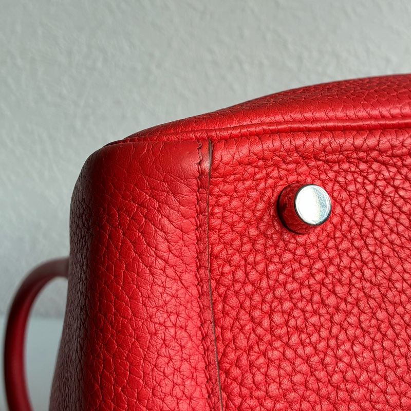 Hermes 橘紅Lindy30銀釦 🅁刻-27