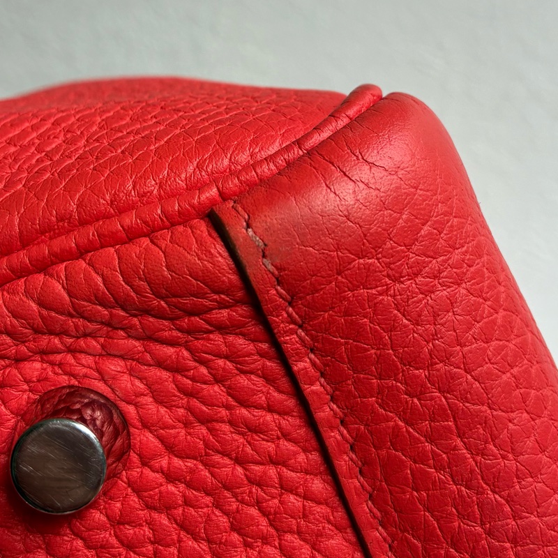 Hermes 橘紅Lindy30銀釦 🅁刻-28