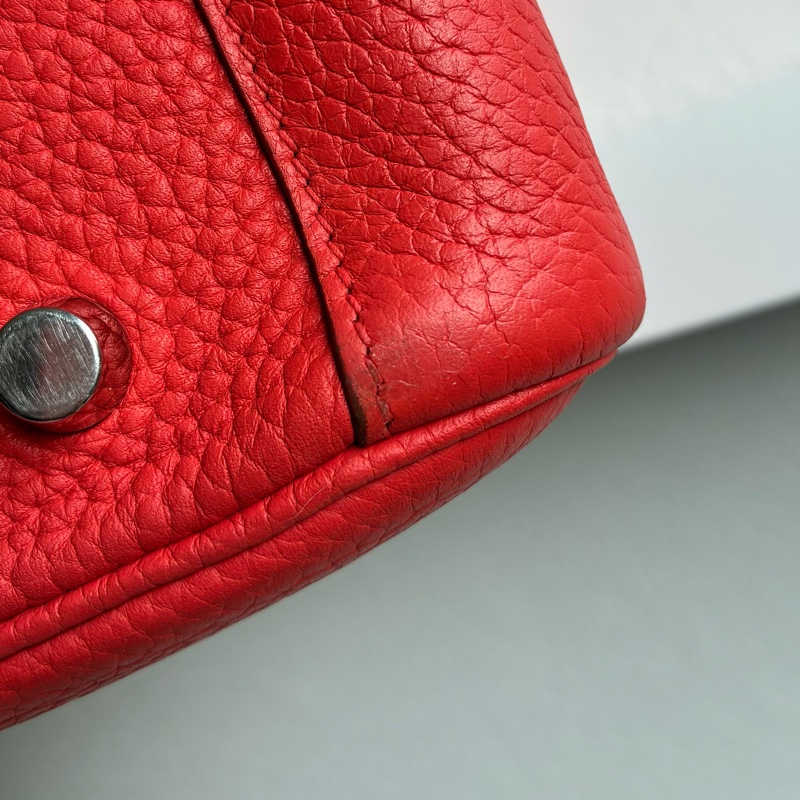 Hermes 橘紅Lindy30銀釦 🅁刻-29
