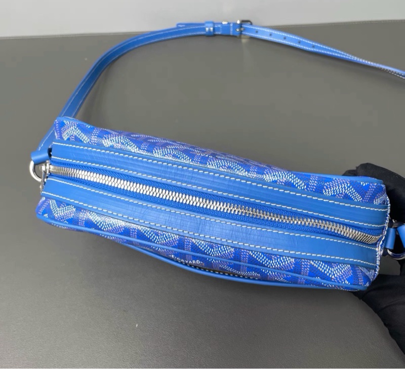 【97新 ✨ 全網最低價！】Goyard戈雅 Cap-Vert相機包 藍色老花 小號-6