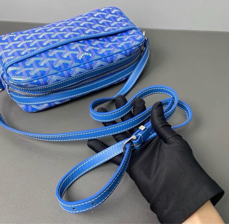 【97新 ✨ 全網最低價！】Goyard戈雅 Cap-Vert相機包 藍色老花 小號-7