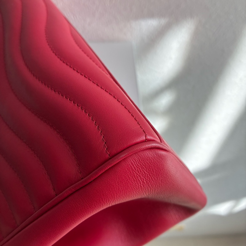 Lv M51497紅色山形紋皮革銀鍊肩背包-11