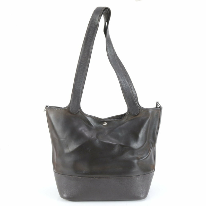 愛馬仕 Hermès F 壓印 Amazonia Picotin GM 皮革手提包/單肩包（女士）-2