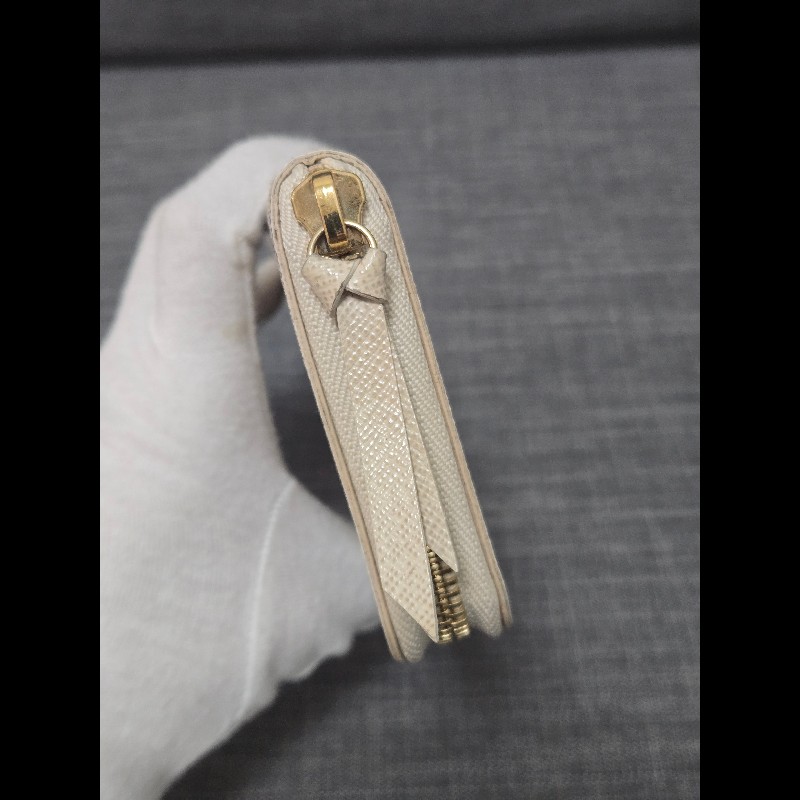 Louis Vuitton LV 路易威登 白色棋盤格拉鍊長夾-11