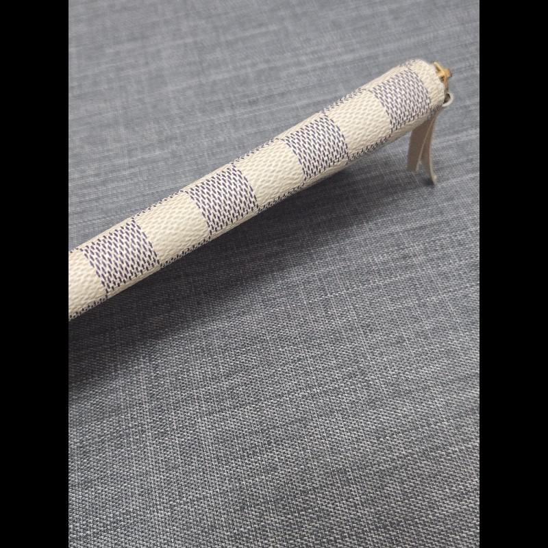 Louis Vuitton LV 路易威登 白色棋盤格拉鍊長夾-16