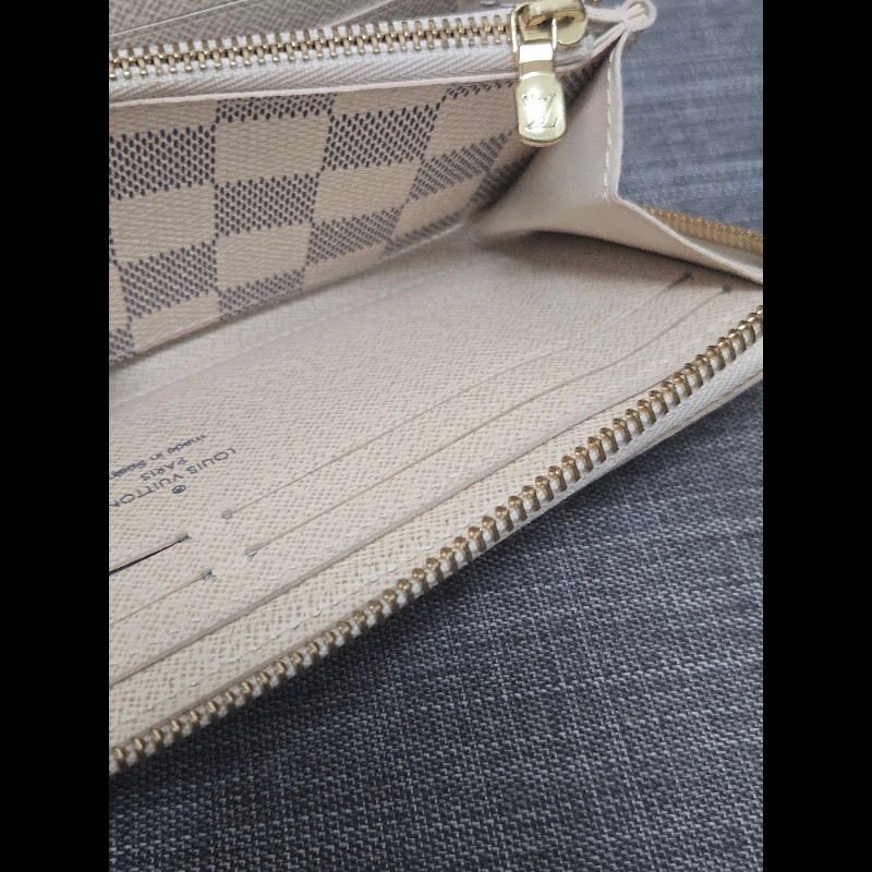 Louis Vuitton LV 路易威登 白色棋盤格拉鍊長夾-31