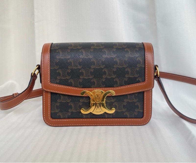 【96新 ✨ 全網最低價!】Celine teen 凱旋門老花單肩包 (購前查詢庫存❗️)-0