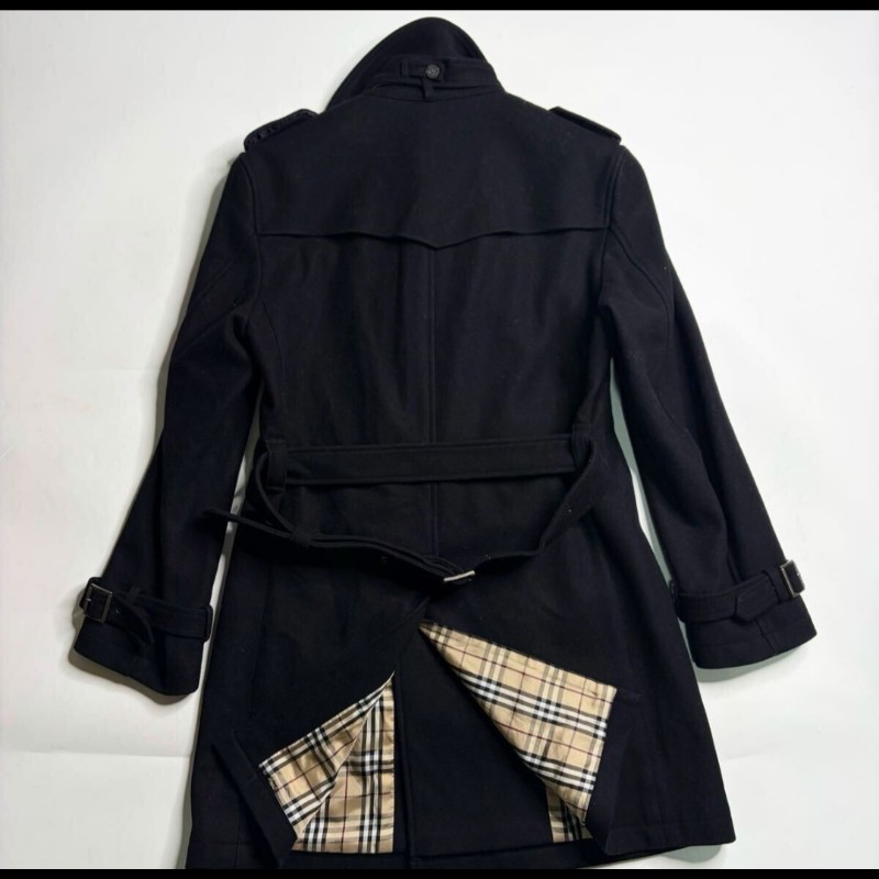 日本二手／Burberry ／時尚男神拿破崙羊毛大衣-2