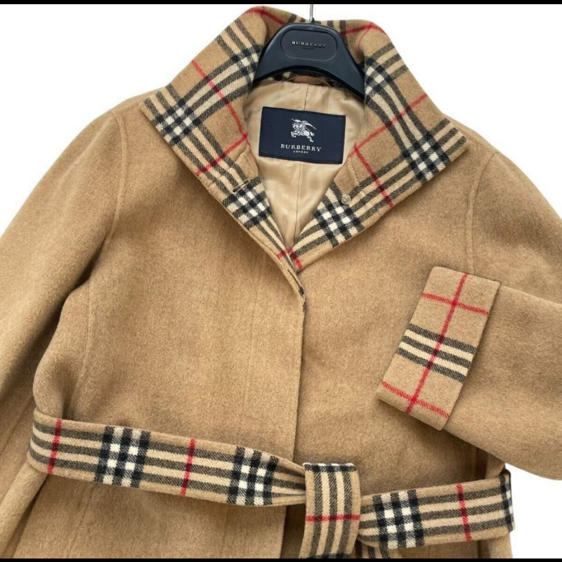極美／Burberry／時尚女神羊絨羊毛大衣-4