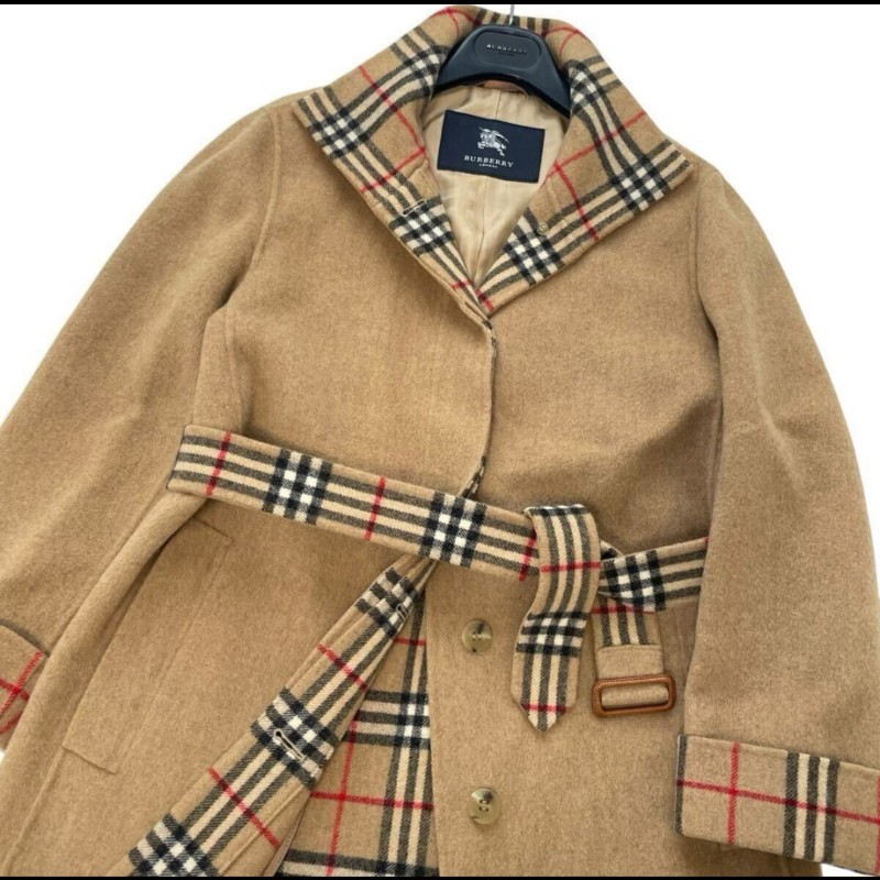 極美／Burberry／時尚女神羊絨羊毛大衣-6