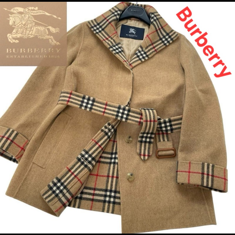 極美／Burberry／時尚女神羊絨羊毛大衣-11