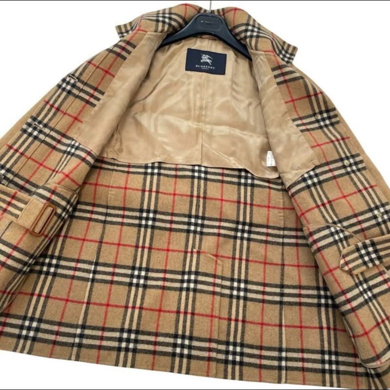 極美／Burberry／時尚女神羊絨羊毛大衣-13