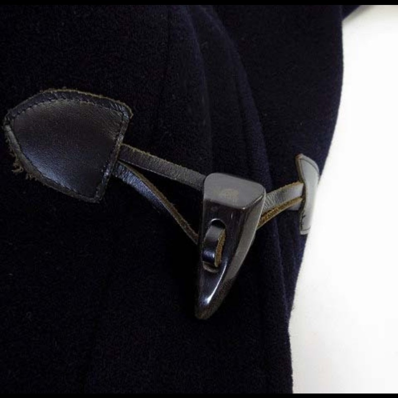 日本二手Burberry 時尚女神長款羊毛大衣／牛角扣+帽子-6