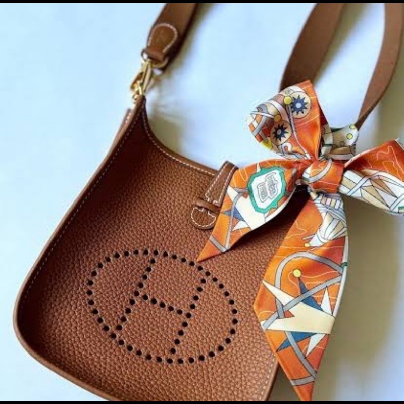 Hermes mini evelyne Bag 金棕金-4