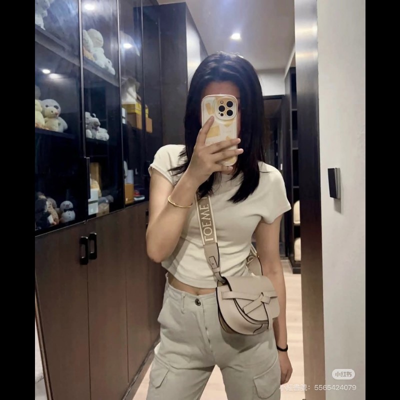 Loewe  gate mini 馬鞍包 燕麥色-2