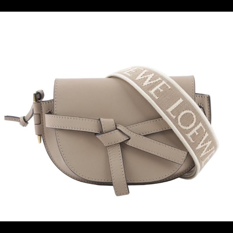 Loewe  gate mini 馬鞍包 燕麥色-6