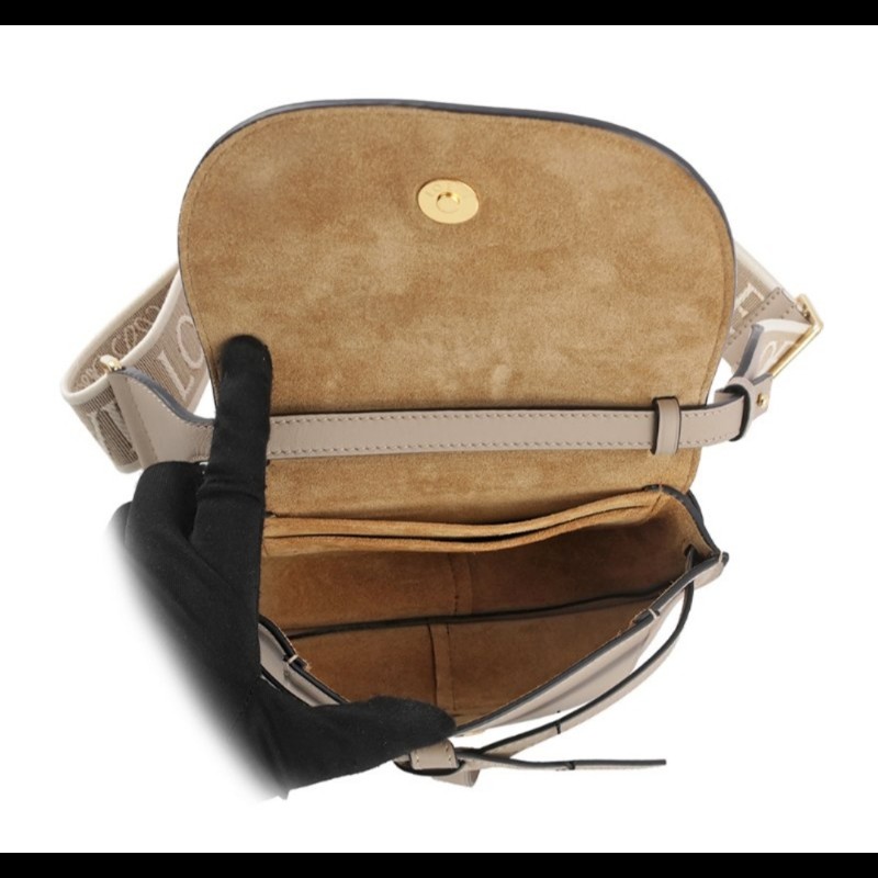 Loewe  gate mini 馬鞍包 燕麥色-19