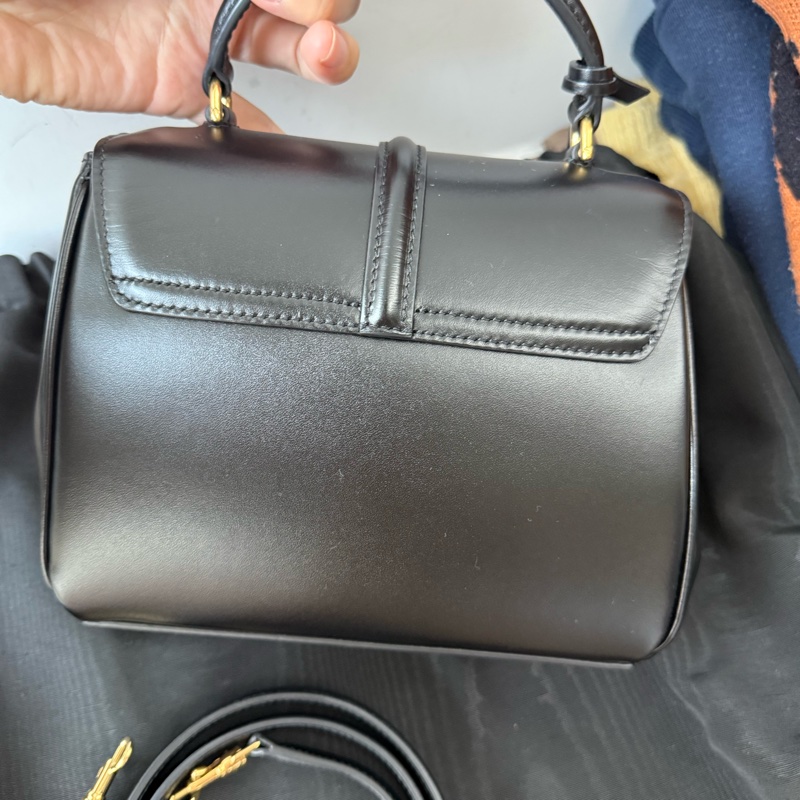 Celine 16 mini黑色手提肩背包-8