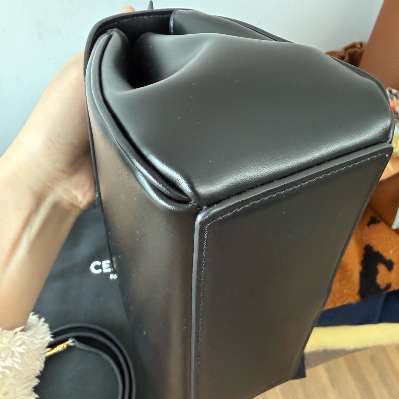 Celine 16 mini黑色手提肩背包-10