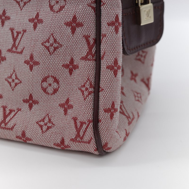 Louis Vuitton 路易威登 Josephine PM 粉紅色  單寧 老花 帆布手提包 醫生包-7
