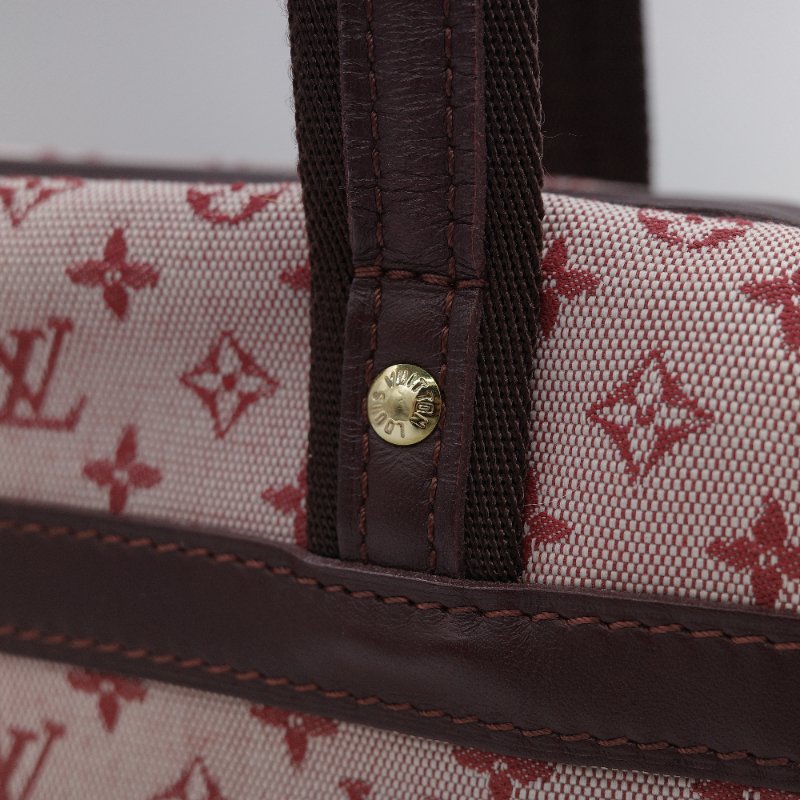 Louis Vuitton 路易威登 Josephine PM 粉紅色  單寧 老花 帆布手提包 醫生包-8