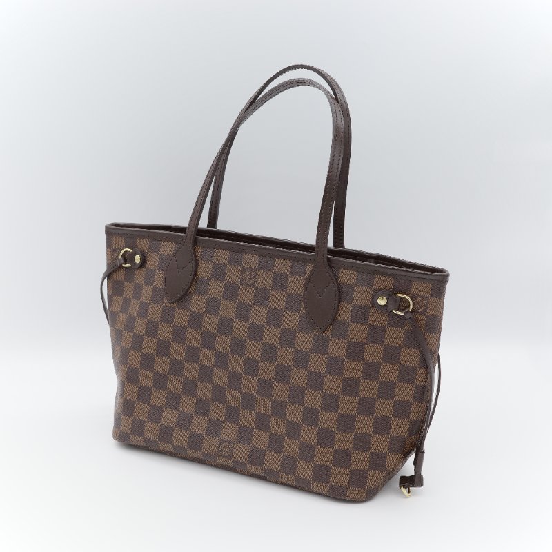 Louis Vuitton 路易威登 Neverfull PM 經典老花 帆布  肩背包 托特包-1