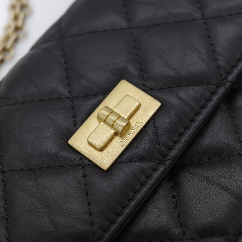 Chanel 香奈兒 2.55 Reissue WOC 黑色 小牛皮 鍊條包 斜掛包-6