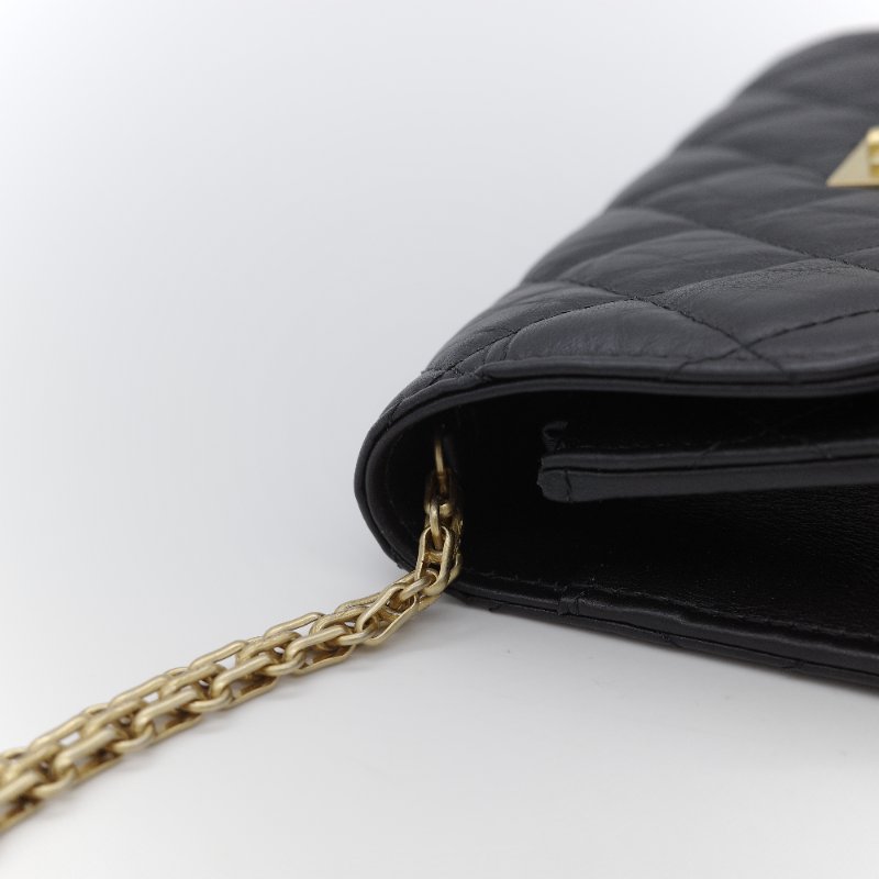 Chanel 香奈兒 2.55 Reissue WOC 黑色 小牛皮 鍊條包 斜掛包-7