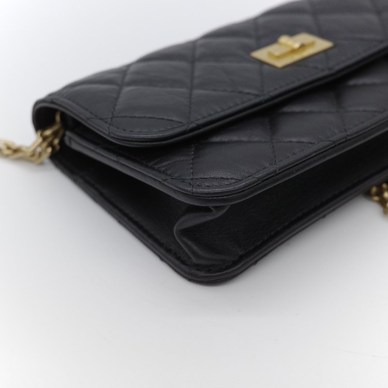 Chanel 香奈兒 2.55 Reissue WOC 黑色 小牛皮 鍊條包 斜掛包-8