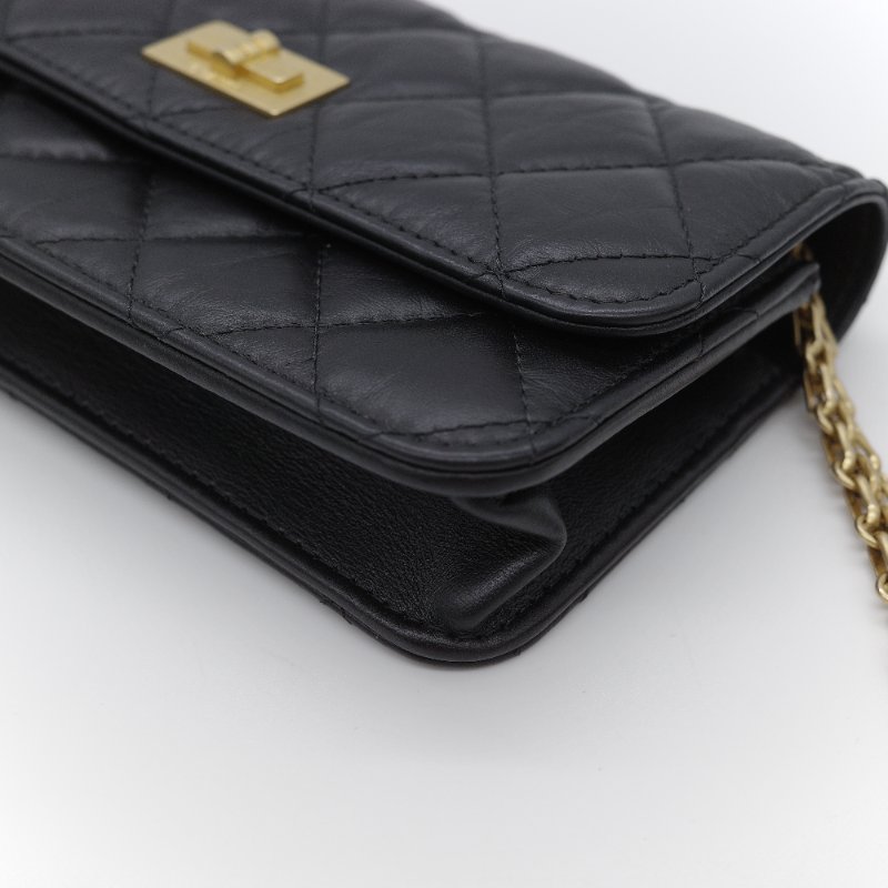 Chanel 香奈兒 2.55 Reissue WOC 黑色 小牛皮 鍊條包 斜掛包-9