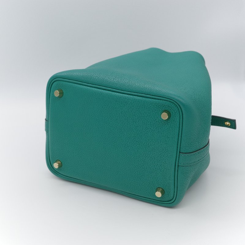 Hermès 愛馬仕 Picotin Lock 18  綠色 TC 小牛皮 手提包-5