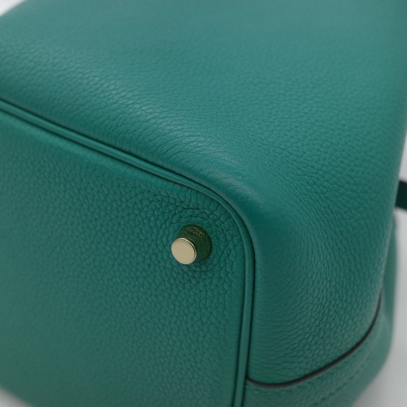 Hermès 愛馬仕 Picotin Lock 18  綠色 TC 小牛皮 手提包-8