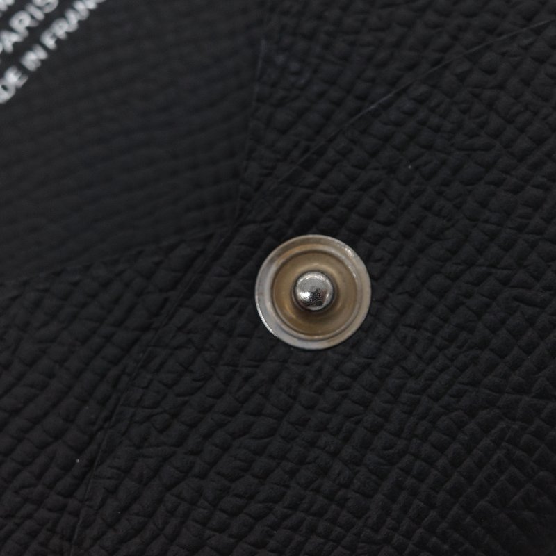 Hermès 愛馬仕  Calvi 黑色 小牛皮 零錢包 卡夾-6