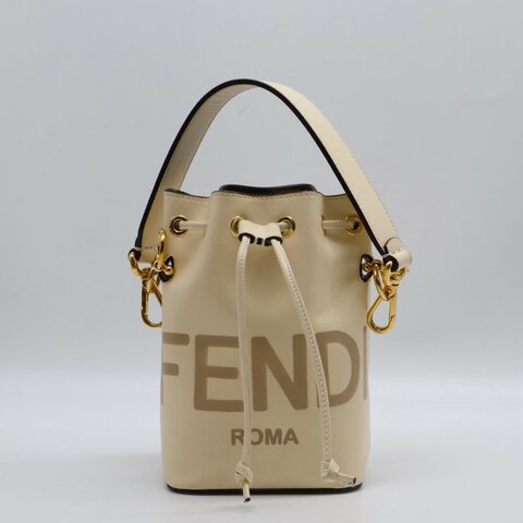 FENDI Mon tresor手提水桶包 - 奶白