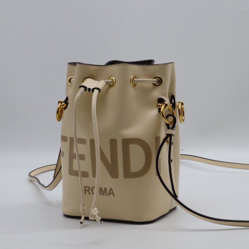 FENDI Mon tresor手提水桶包 - 奶白-17